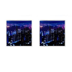 Night City Dark Cufflinks (square) by Vaneshart