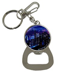 Night City Dark Bottle Opener Key Chain by Vaneshart