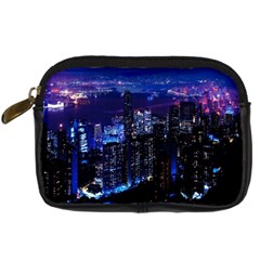 Night City Dark Digital Camera Leather Case by Vaneshart