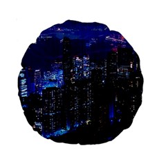 Night City Dark Standard 15  Premium Round Cushions by Vaneshart