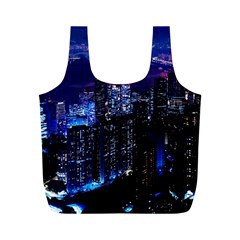 Night City Dark Full Print Recycle Bag (m) by Vaneshart