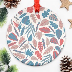 Leaves Art Pattern Ornament (round) by Vaneshart