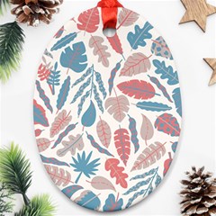 Leaves Art Pattern Ornament (oval) by Vaneshart