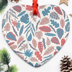 Leaves Art Pattern Ornament (heart) by Vaneshart