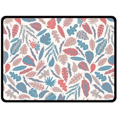 Leaves Art Pattern Fleece Blanket (large)  by Vaneshart