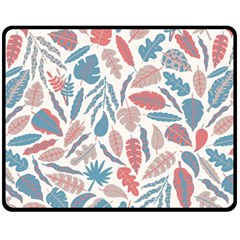 Leaves Art Pattern Fleece Blanket (medium)  by Vaneshart