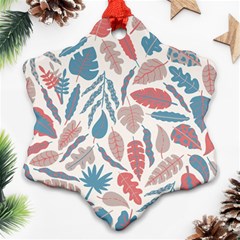 Leaves Art Pattern Ornament (snowflake) by Vaneshart