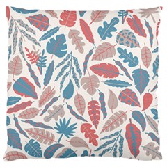 Leaves Art Pattern Large Flano Cushion Case (two Sides) by Vaneshart