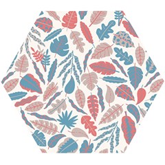 Leaves Art Pattern Wooden Puzzle Hexagon