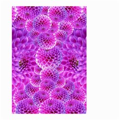 Nature Blossom Plant Flower Purple Petal Bloom Pattern Pollen Pink Flora Flowers Dahlia Design Beaut Small Garden Flag (two Sides) by Vaneshart