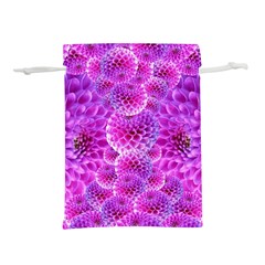 Nature Blossom Plant Flower Purple Petal Bloom Pattern Pollen Pink Flora Flowers Dahlia Design Beaut Lightweight Drawstring Pouch (m)