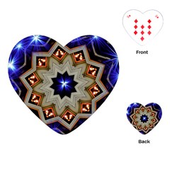 Light Abstract Structure Star Pattern Toy Circle Christmas Decoration Background Design Symmetry Playing Cards Single Design (heart) by Vaneshart