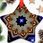 Light Abstract Structure Star Pattern Toy Circle Christmas Decoration Background Design Symmetry Star Ornament (Two Sides) Back