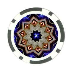 Light Abstract Structure Star Pattern Toy Circle Christmas Decoration Background Design Symmetry Poker Chip Card Guard by Vaneshart