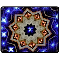 Light Abstract Structure Star Pattern Toy Circle Christmas Decoration Background Design Symmetry Fleece Blanket (medium)  by Vaneshart