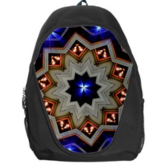 Light Abstract Structure Star Pattern Toy Circle Christmas Decoration Background Design Symmetry Backpack Bag by Vaneshart