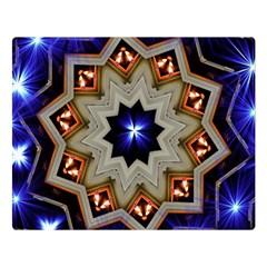 Light Abstract Structure Star Pattern Toy Circle Christmas Decoration Background Design Symmetry Double Sided Flano Blanket (large)  by Vaneshart