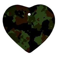 Beautiful Army Camo Pattern Ornament (heart) by Vaneshart