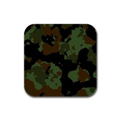 Beautiful Army Camo Pattern Rubber Square Coaster (4 Pack)  by Vaneshart