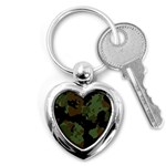 Beautiful Army Camo Pattern Key Chain (Heart) Front