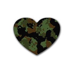 Beautiful Army Camo Pattern Heart Coaster (4 Pack)  by Vaneshart