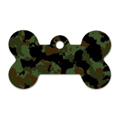 Beautiful Army Camo Pattern Dog Tag Bone (two Sides) by Vaneshart