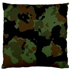 Beautiful Army Camo Pattern Large Flano Cushion Case (two Sides) by Vaneshart