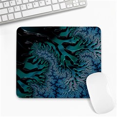 Creative Wing Abstract Texture River Stream Pattern Green Geometric Artistic Blue Art Aqua Turquoise Large Mousepads by Vaneshart