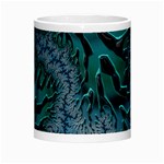 Creative Wing Abstract Texture River Stream Pattern Green Geometric Artistic Blue Art Aqua Turquoise Morph Mugs Center