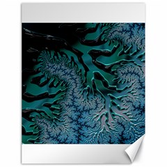 Creative Wing Abstract Texture River Stream Pattern Green Geometric Artistic Blue Art Aqua Turquoise Canvas 18  x 24 