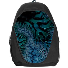 Creative Wing Abstract Texture River Stream Pattern Green Geometric Artistic Blue Art Aqua Turquoise Backpack Bag by Vaneshart