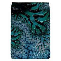 Creative Wing Abstract Texture River Stream Pattern Green Geometric Artistic Blue Art Aqua Turquoise Removable Flap Cover (L)