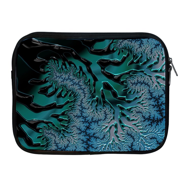 Creative Wing Abstract Texture River Stream Pattern Green Geometric Artistic Blue Art Aqua Turquoise Apple iPad 2/3/4 Zipper Cases