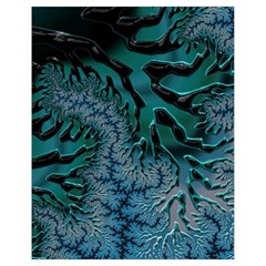 Creative Wing Abstract Texture River Stream Pattern Green Geometric Artistic Blue Art Aqua Turquoise Drawstring Bag (Small)