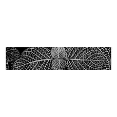 Black And White Plant Leaf Flower Pattern Line Black Monochrome Material Circle Spider Web Design Velvet Scrunchie by Vaneshart