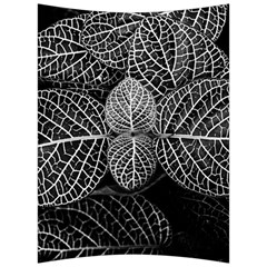 Black And White Plant Leaf Flower Pattern Line Black Monochrome Material Circle Spider Web Design Back Support Cushion by Vaneshart