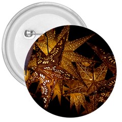 Star Decoration Christmas Christmas Decoration Symmetry Christmas Lights Fractal Art Luminous Stars 3  Buttons by Vaneshart