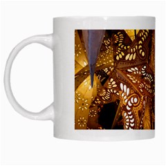 Star Decoration Christmas Christmas Decoration Symmetry Christmas Lights Fractal Art Luminous Stars White Mugs by Vaneshart