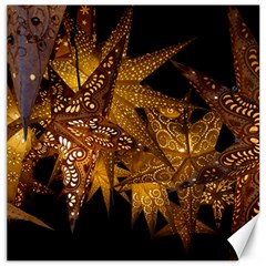 Star Decoration Christmas Christmas Decoration Symmetry Christmas Lights Fractal Art Luminous Stars Canvas 12  X 12  by Vaneshart