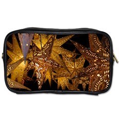 Star Decoration Christmas Christmas Decoration Symmetry Christmas Lights Fractal Art Luminous Stars Toiletries Bag (two Sides) by Vaneshart