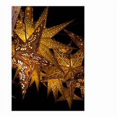 Star Decoration Christmas Christmas Decoration Symmetry Christmas Lights Fractal Art Luminous Stars Small Garden Flag (two Sides) by Vaneshart