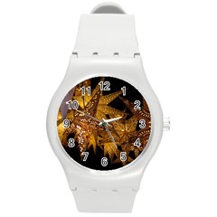 Star Decoration Christmas Christmas Decoration Symmetry Christmas Lights Fractal Art Luminous Stars Round Plastic Sport Watch (m) by Vaneshart