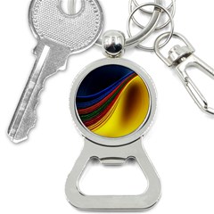 Abstract Spiral Wave Line Color Colorful Yellow Paper Still Life Circle Font Illustration Design Bottle Opener Key Chain by Vaneshart