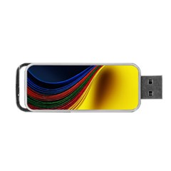 Abstract Spiral Wave Line Color Colorful Yellow Paper Still Life Circle Font Illustration Design Portable Usb Flash (one Side)