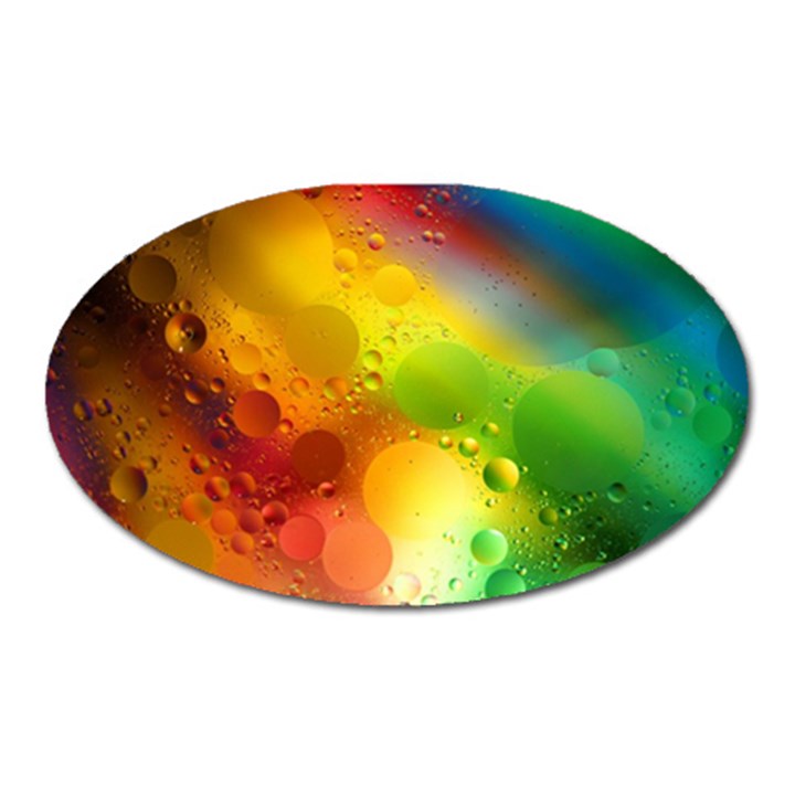 Abstract Sunlight Flower Reflection Color Macro Floating Yellow Circle Macro Photography Spheres Oil Oval Magnet