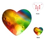 Abstract Sunlight Flower Reflection Color Macro Floating Yellow Circle Macro Photography Spheres Oil Playing Cards Single Design (Heart) Front