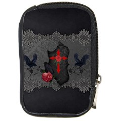 The Crows With Cross Compact Camera Leather Case by FantasyWorld7