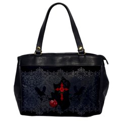 The Crows With Cross Oversize Office Handbag by FantasyWorld7