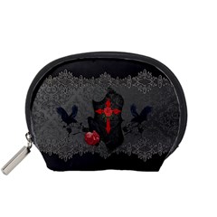 The Crows With Cross Accessory Pouch (small) by FantasyWorld7