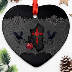 The Crows With Cross Ornament (heart) by FantasyWorld7